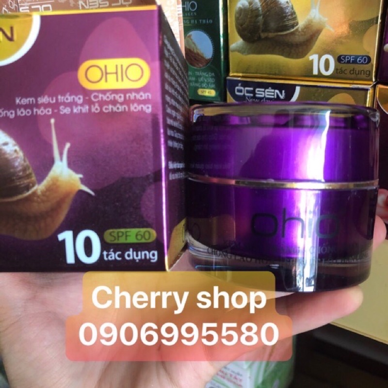 Kem siêu trắng Chống nhăn Chống lão hoá Se khít lỗ chân lông 10 tác dụng Ohio Ốc Sên NEW DAY (30g)