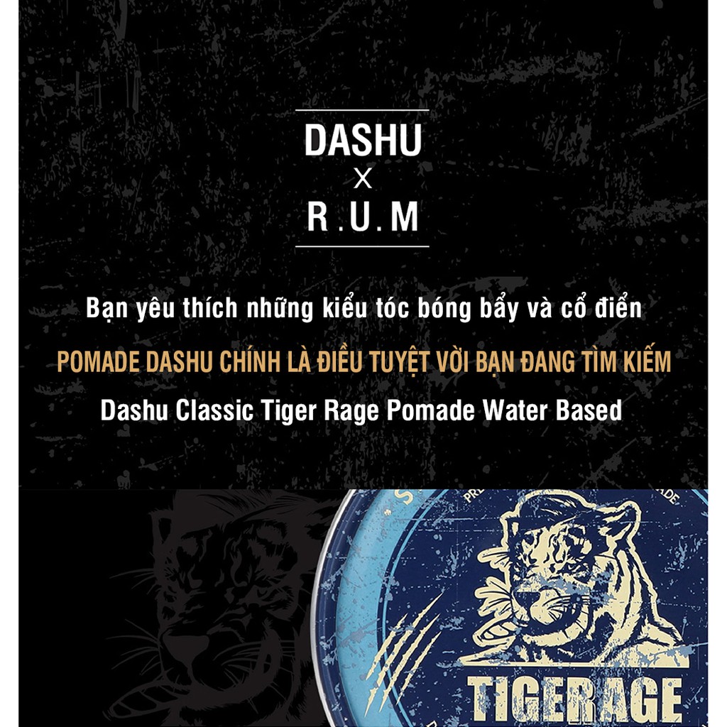 Pomade tạo kiểu tóc Pomade gốc nước Tạo kiểu tối ưu Hương nước hoa nam tính  DASHU Classic Tiger Rage 168ml PM01