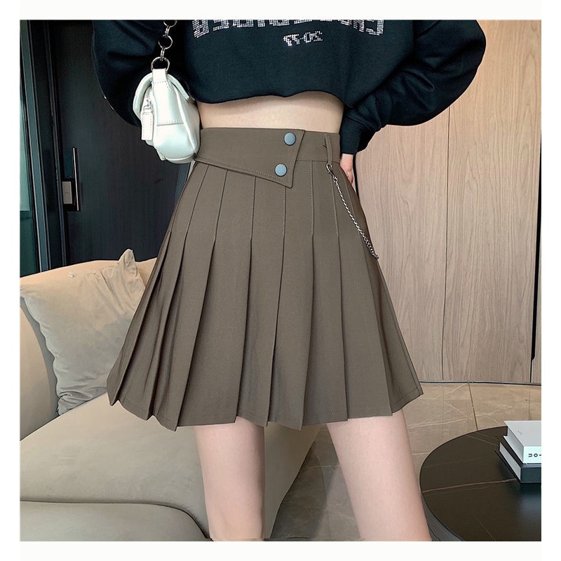 Chân Váy Chữ A Lưng Cao Xếp Ly Phong Cách Hàn Quốc Thời Trang Mùa Hè Hàng Mới Dành Cho Bạn Nữ 2022