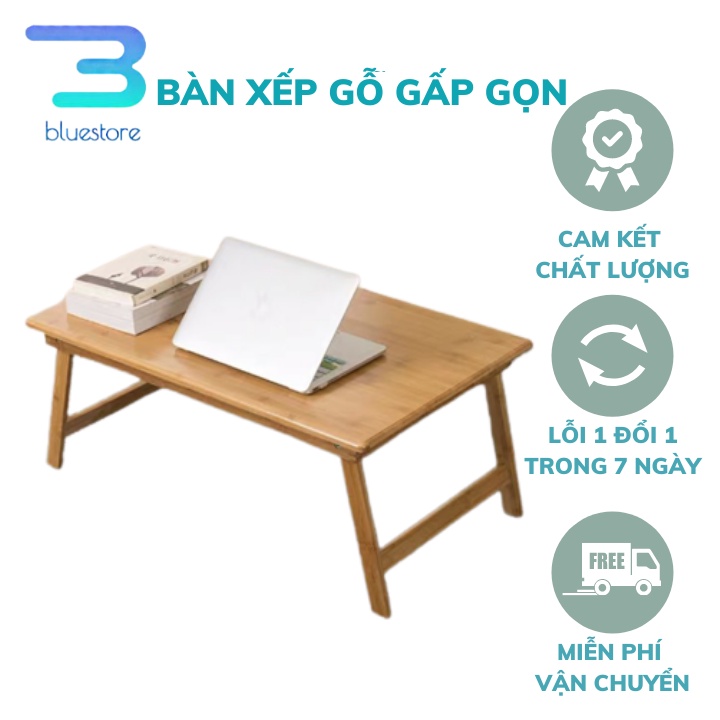 Bàn Gỗ Đa Năng Chân Xếp Gọn BLUE STORE – Bàn Học Gấp Gọn Chất Liệu Gỗ Thông Cao Cấp - Bảo Hành 1 Năm