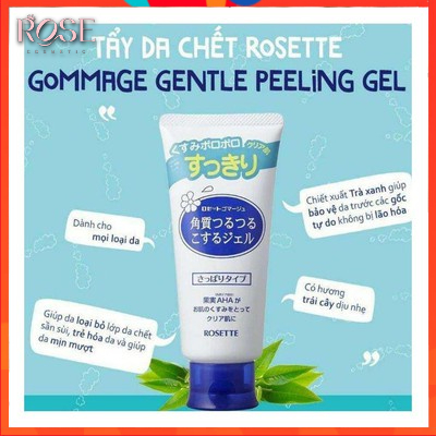 Tẩy Tế Bào Da Chết Cho Da Mặt Rosette ⚡⚡ Nhật Bản Cho Da Dầu, Da Khô, Da Nhạy Cảm Peeling Gel 120Gram