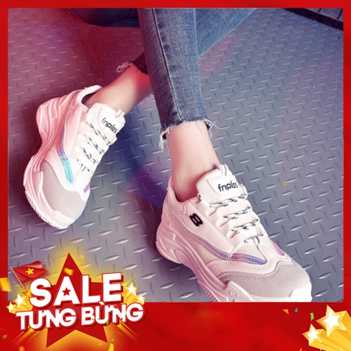 Giày Nữ Sneaker Nữ Giày Thể Thao Độn Đế ULZANG Tăng Chiều Cao Viền Màu Cá Tính G29K1 - Hàng nhập khẩu