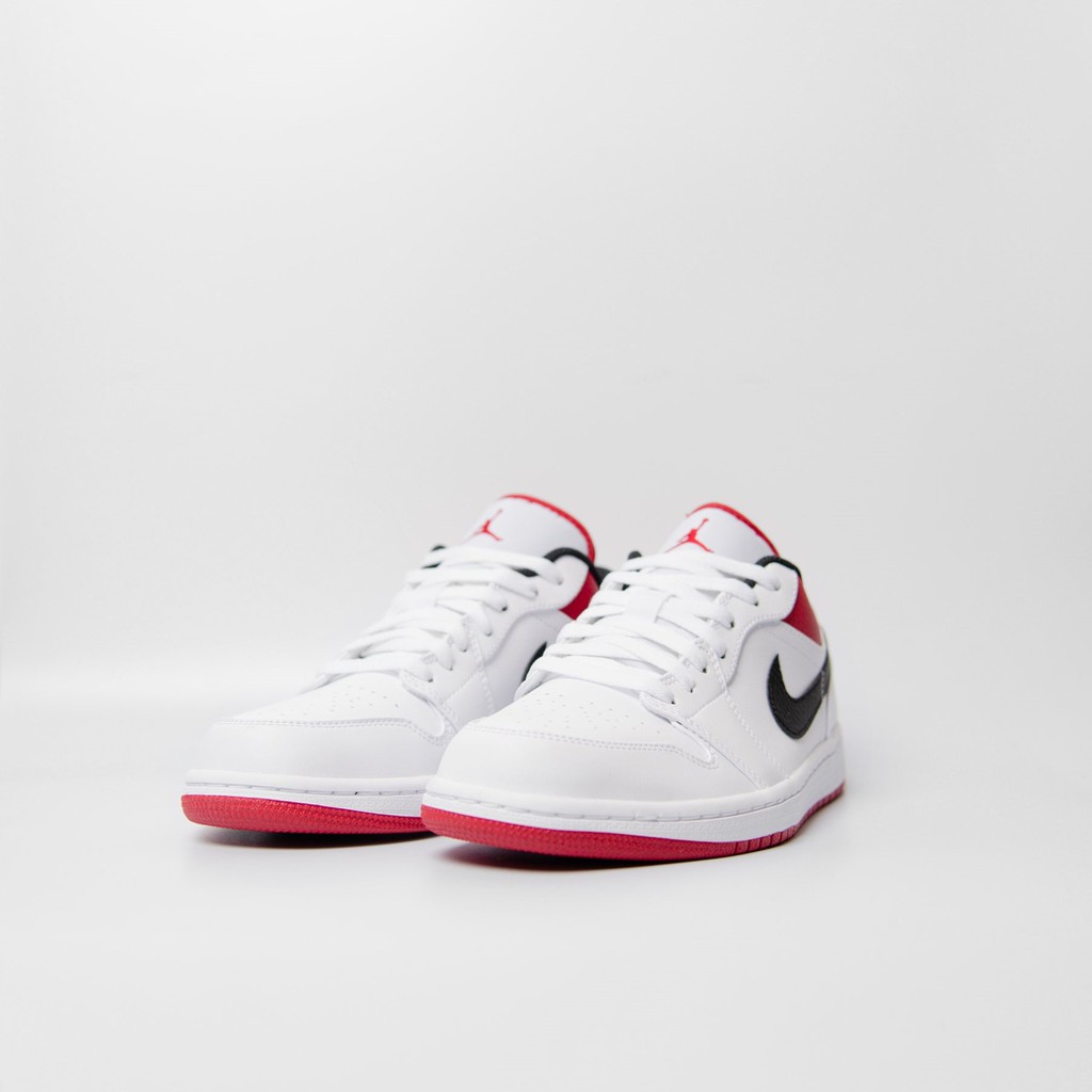 Giày Jordan 1 Chính Hãng FREESHIP Nike Air Jordan 1 Low White University Red- Giày JD1 Cổ Thấp Auth- Simple Sneaker