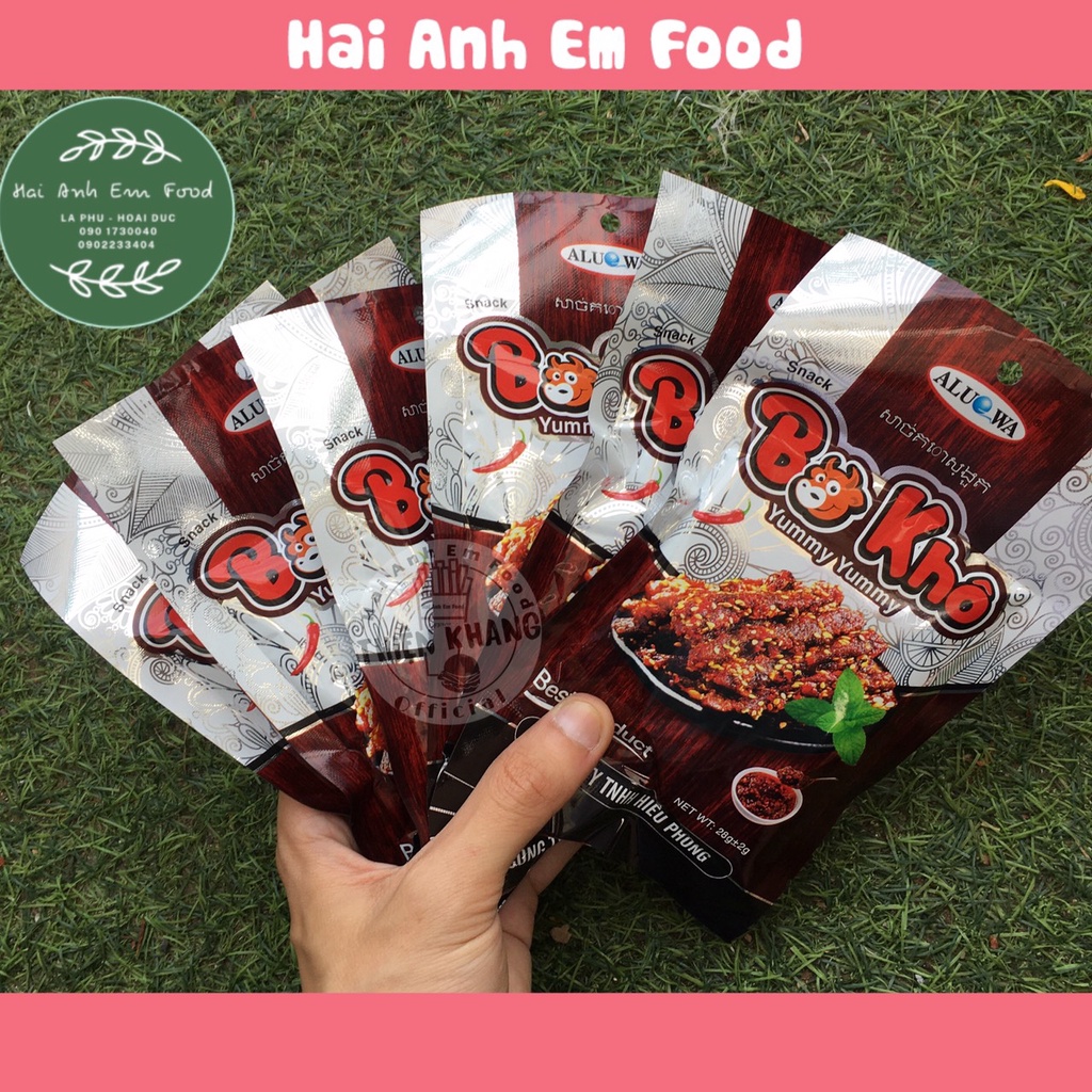 Gói snack hình bò khô yummy