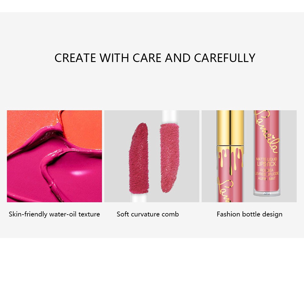 [Hàng mới về] Son môi màu bóng mờ phong cách Hàn Quốc không gây thấm nước và nhanh khô | BigBuy360 - bigbuy360.vn