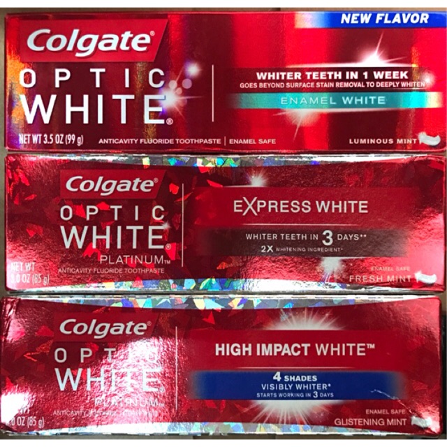 Kem đánh răng Mỹ Colgate Optic White