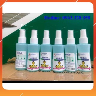 Nước rửa tay sát khuẩn nhanh asirub dạng xịt 100ml - cho học sinh ( hàng chính hãng)
