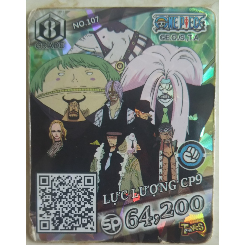Thẻ Toonies Truy nã One Piece