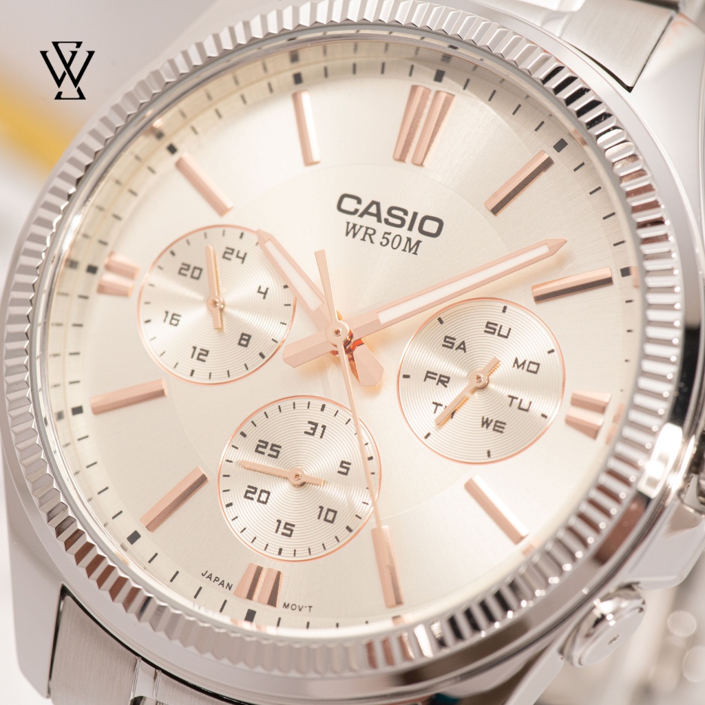 Đồng Hồ Quartz Nam Casio WATCHSTORE MTP-1375D-7A2VDF Thiết Kế Kính Khoáng 42mm, Dây Kim Loại, Vỏ Thép Không Gỉ