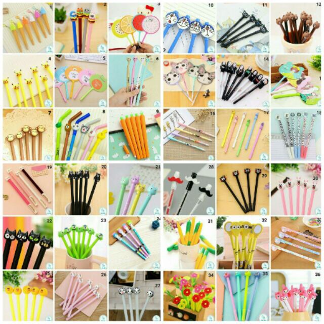Combo 100 bút cute mix mẫu
