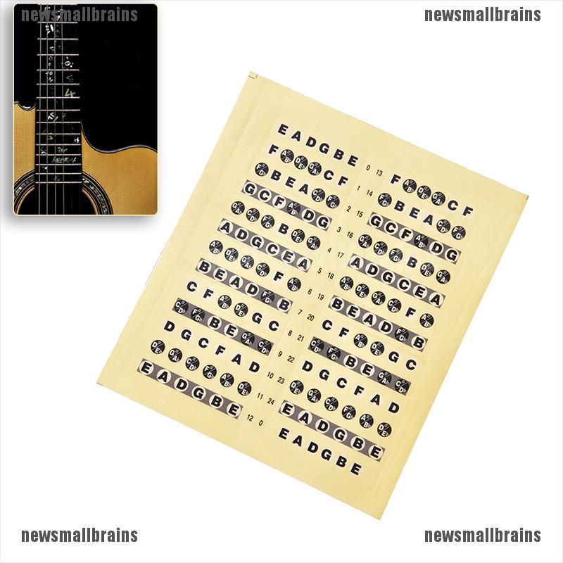 Newsmallbrains Acoustic Electric Guitar Fretboard Fingerboard Note Sticker Map Frets Guitarra NSB