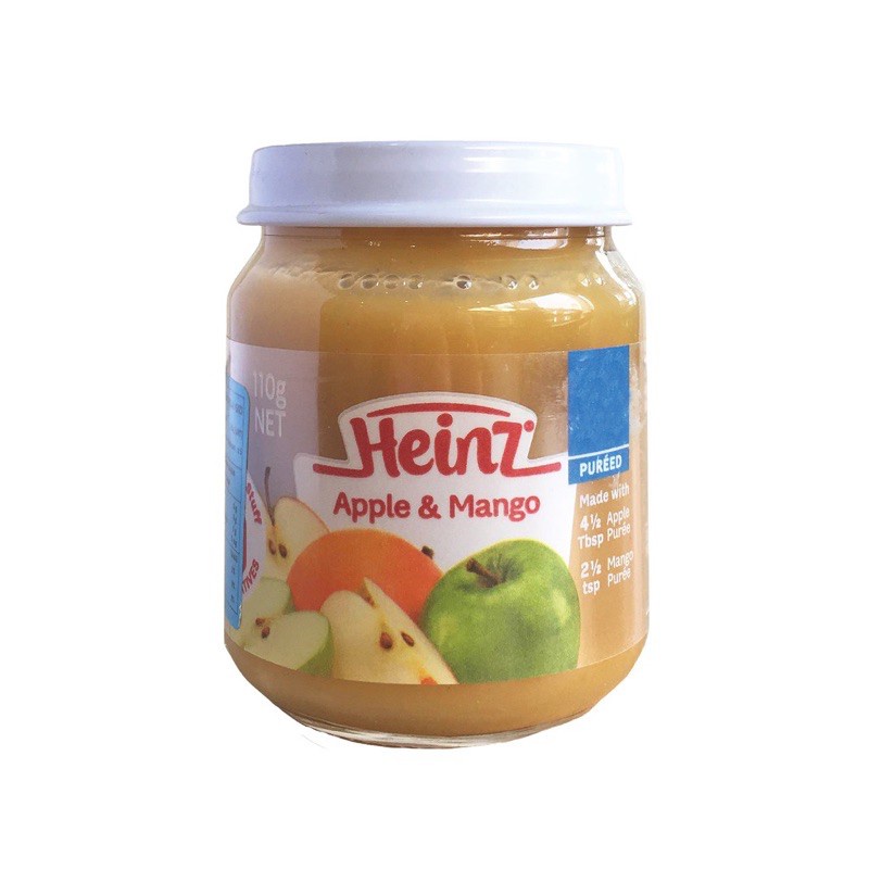 Heinz - Apple and Mango 110g - Táo và xoài nghiền dành cho trẻ từ 4 tháng tuổi