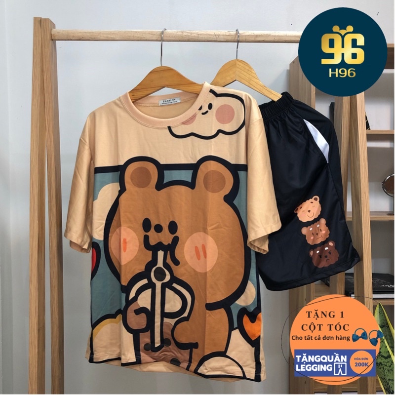 Set đồ bộ hoạt hình GẤU NÂU 😍 đồ bộ mặc nhà unisex nam nữ