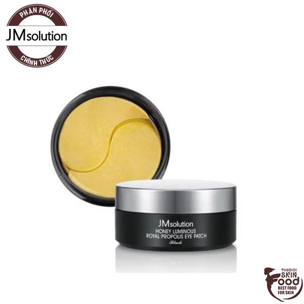 Mặt Nạ Cấp Ẩm Vùng Mắt Chiết Xuất Từ Mật Ong JMsolution Honey Luminous Royal Propolis Eye Patch (Black) 90g