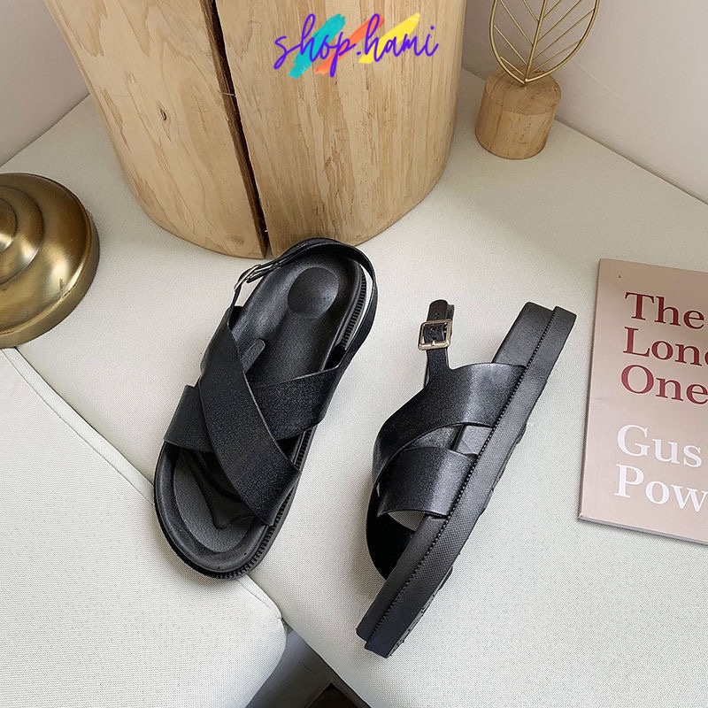 SANDAL NỮ QUAI CHÉO ĐI MƯA THOẢI MÁI SHOP HAMI D22