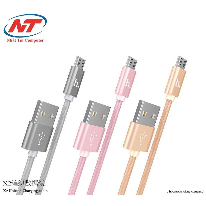 Cáp sạc microUSB Hoco X2 cho điện thoại android - dài 1m (Màu ngẫu nhiên)