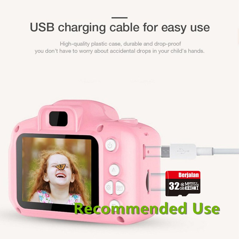 Máy ảnh kỹ thuật số HD 1080P Mini 2.0 inch X200 chuyển đổi ngôn ngữ cho trẻ em | BigBuy360 - bigbuy360.vn
