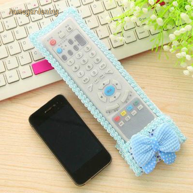 Vỏ bọc điều khiển TV từ xa bằng vải chống bụi đính nơ bướm đáng yêu thuận tiện