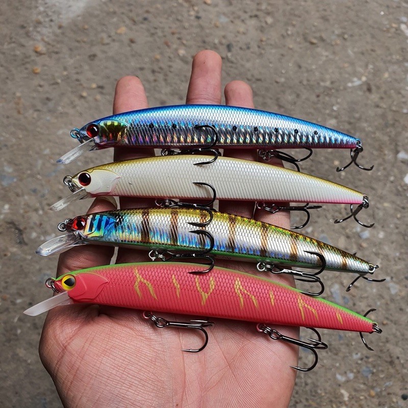 mồi câu cá chẽm, cá hồng Minow king dom 3523