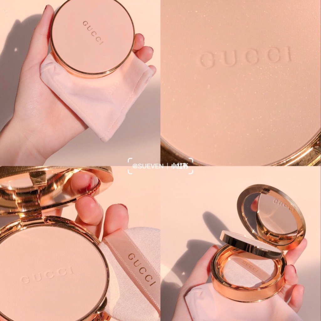 Phấn Phủ Gucci Dạng Nén Kiềm Dầu Siêu Tốt - Phấn Gucci Poudre De Beaute Mat Naturel