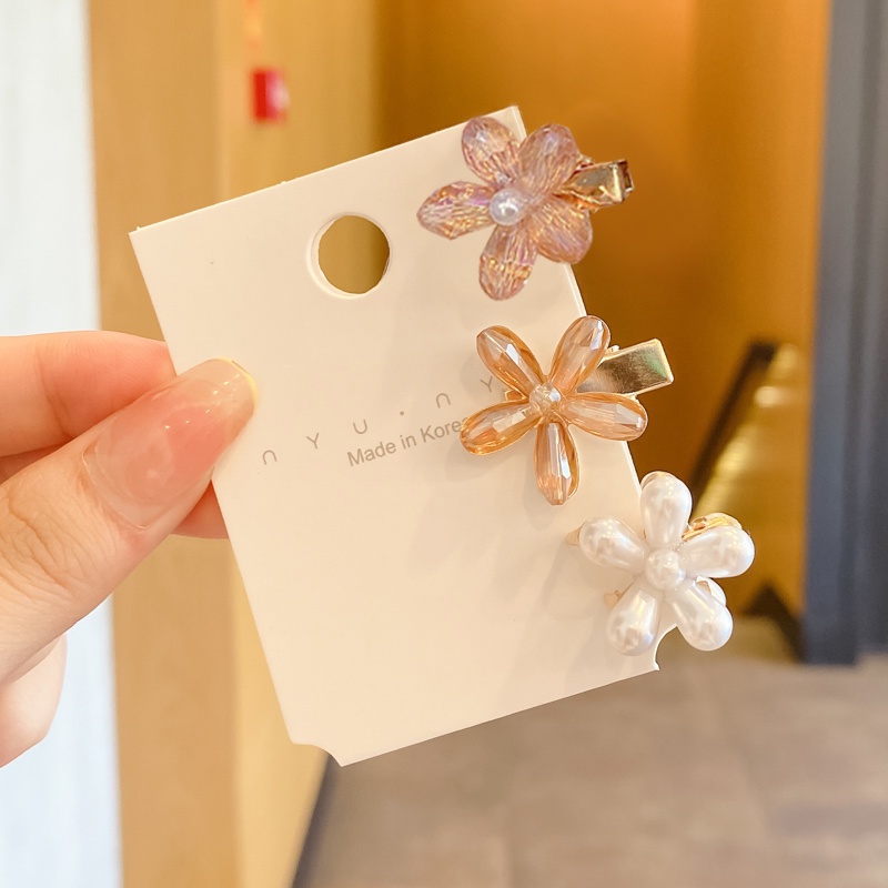 Kẹp Tóc Nhỏ Đính Ngọc Trai Tinh Xảo Phong Cách Hàn Quốc Mới Cho Nữ