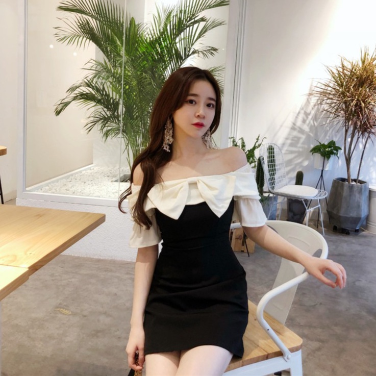 Đầm chữ a trễ vai mini Emilyshop