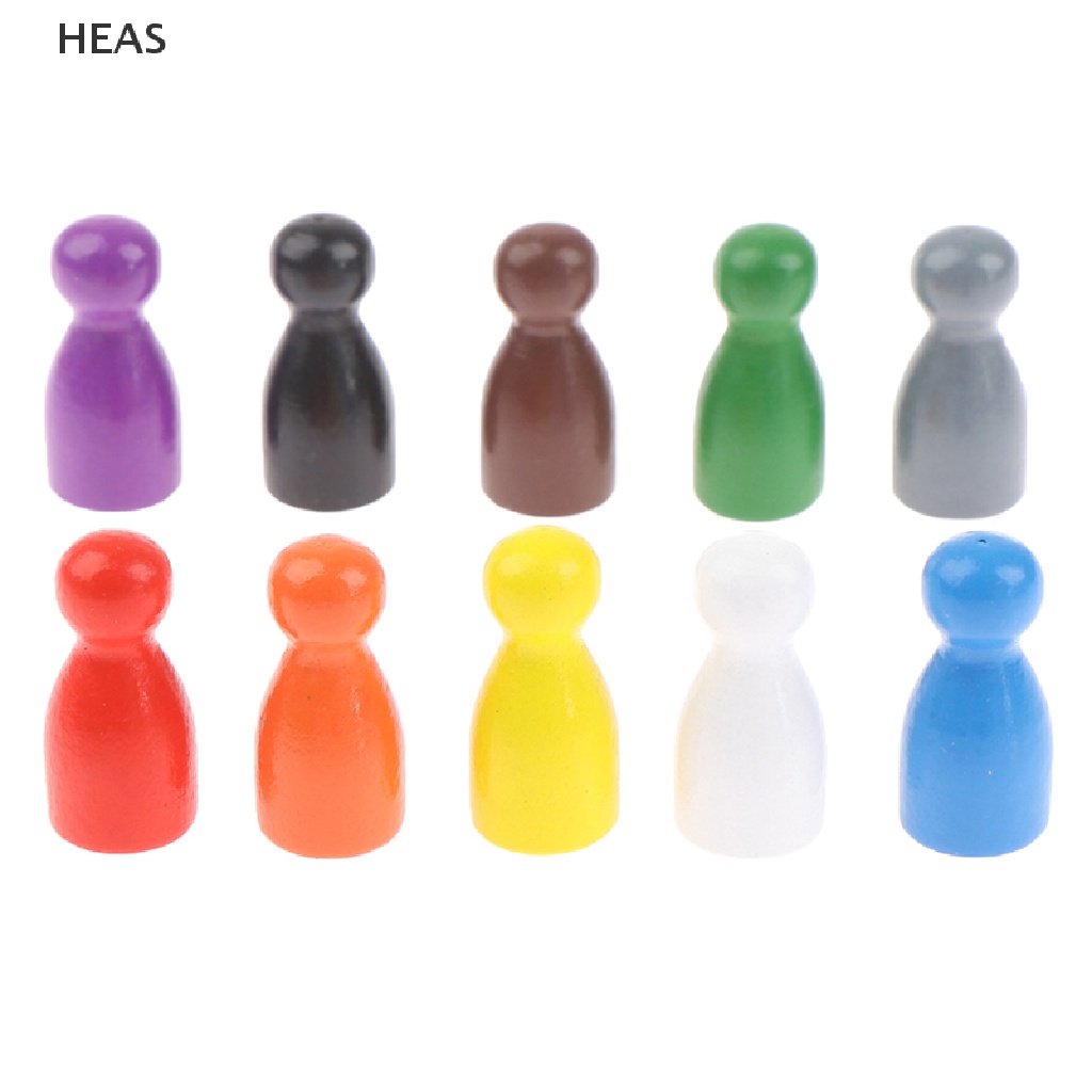 He 100PCS Diameter Pawn Wooden Pawn Pieces Chess BoardGame Accessories MarkingColor id