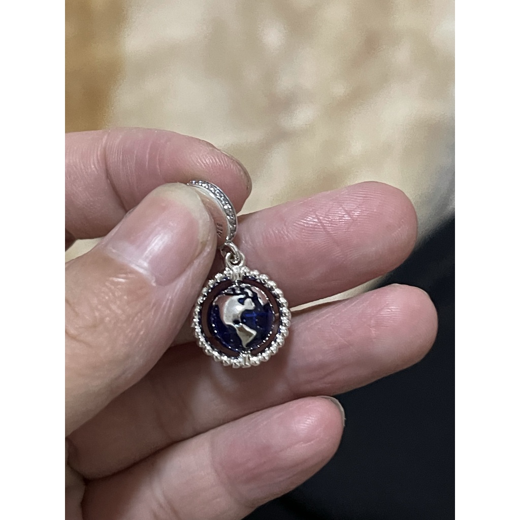 Hạt mặt dây chuyền đeo tay Spinning the earth Charm for DIY Jewelry