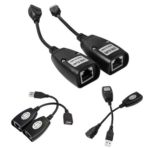Bộ dây nối dài usb băng dây mạng lan RJ 45 kéo dài 45m chất lượng tốt