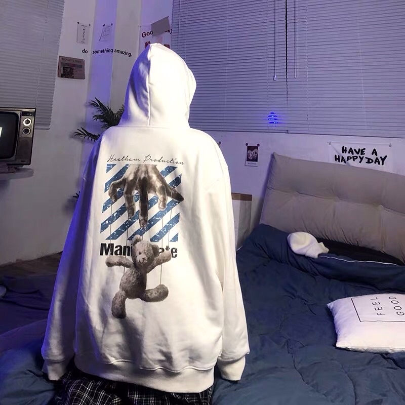 Áo Hoodie Gấu  Nỉ Lót Bông Nam Nữ |Kèm ảnh thật 100%|