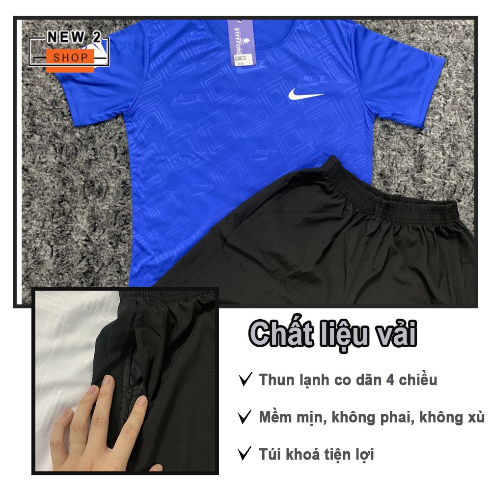 Bộ thể thao nam -Bộ hè nam cọc tay chất liệu thun lạnh dập vân siêu thấm hút mồ hôi thích hợp chơi thể thao | BigBuy360 - bigbuy360.vn