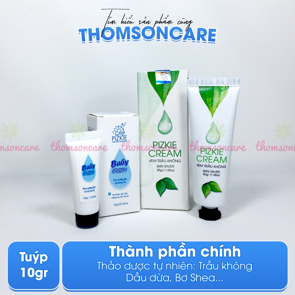 Kem trầu không Pizkie, giảm hăm, rôm sảy, côn trùng cắn, chăm sóc da cho bé - Mẫu mới