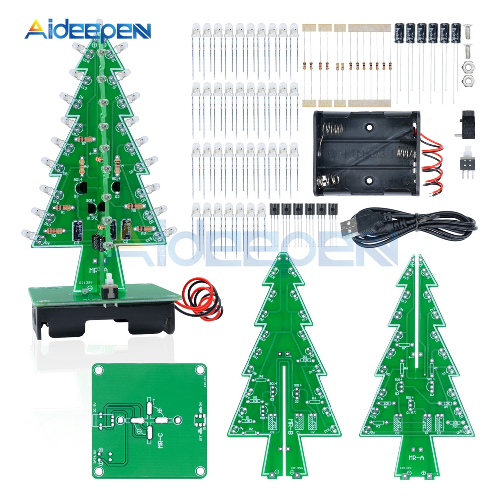 Cây Thông Trang Trí Giáng Sinh 3d Có Đèn Led 7 Màu Độc Đáo | BigBuy360 - bigbuy360.vn