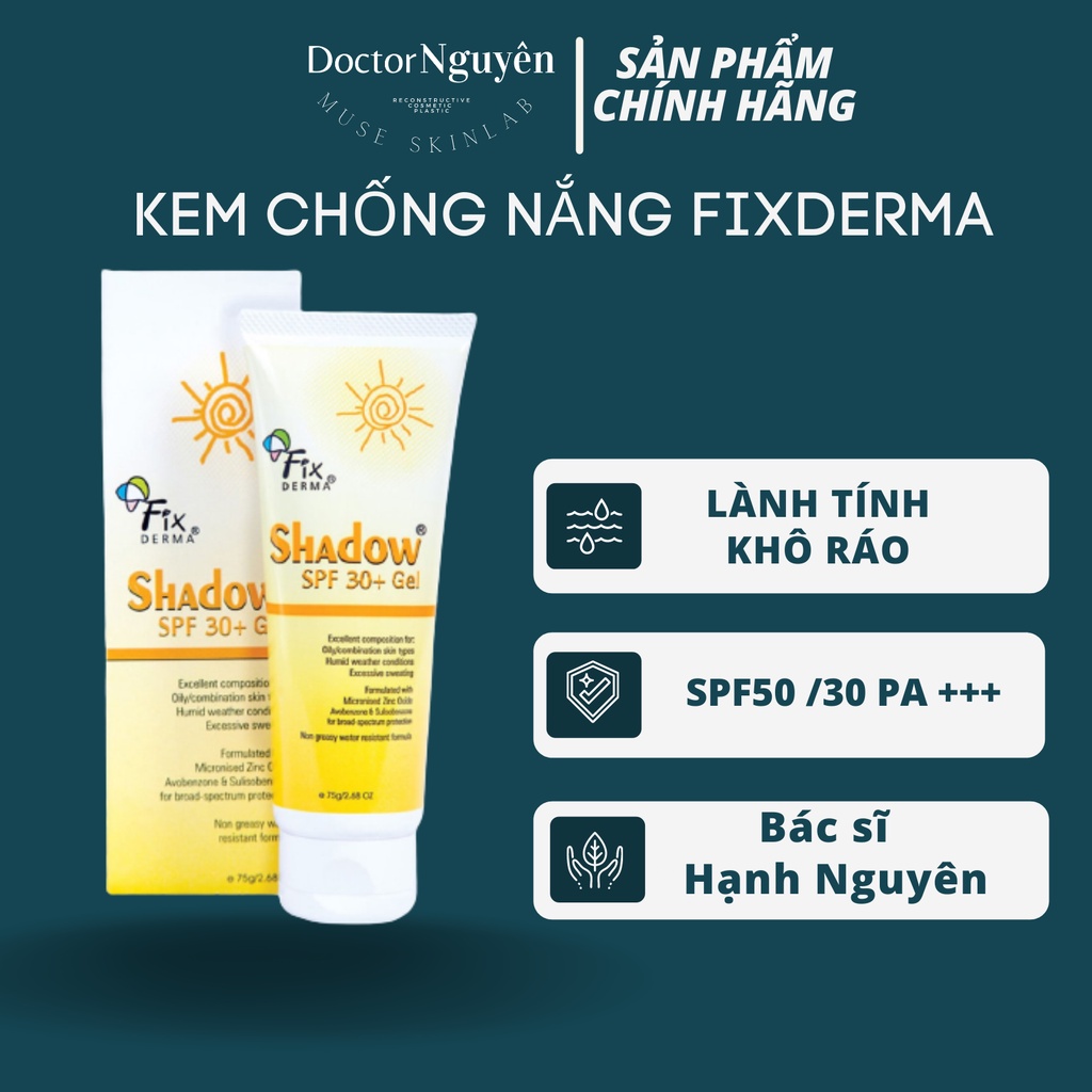 Kem Chống Nắng Fixderma Shadow Cream SPF50+