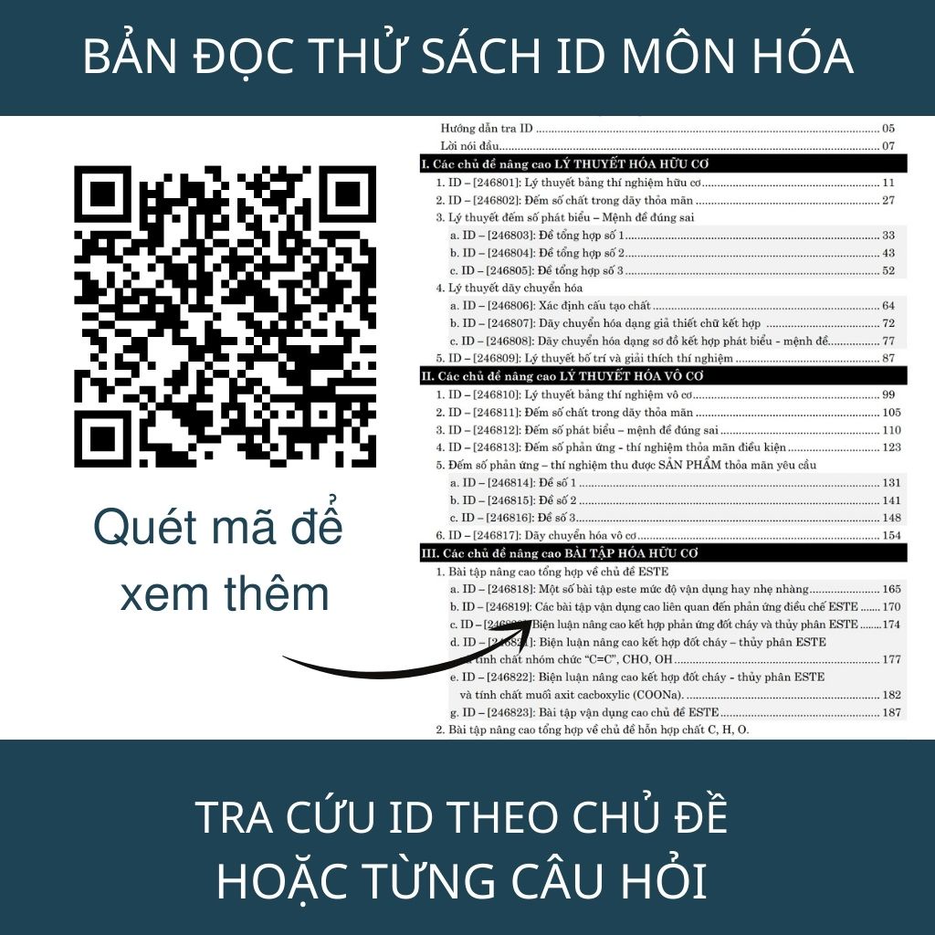 [ Hoá 12 Mục Tiêu 9+] Sách ID 2000 Bài Tập Nâng Cao Môn Hoá Luyện Thi Đại Học.