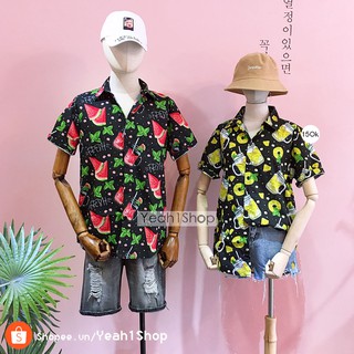 [Yeah1Shop]- Áo sơ mi trái cây ly dưa hấu/ dứa (M, L, XL) (SMHH)