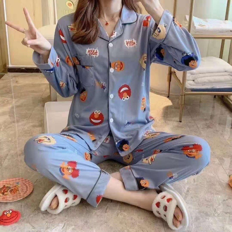 sale 50% Pijama thu đông polyter thun ( tơ sữa ) mềm dẻo