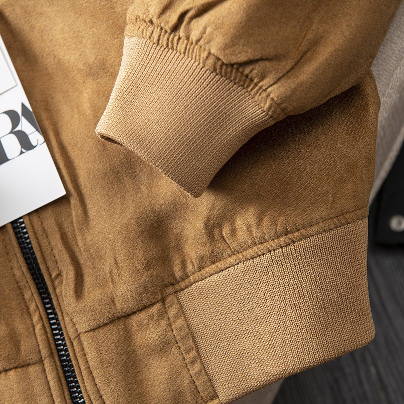 Áo khoác nam da lộn NPV tay chun bomber ,áo da nam cao cấp 4 màu trẻ trung | BigBuy360 - bigbuy360.vn