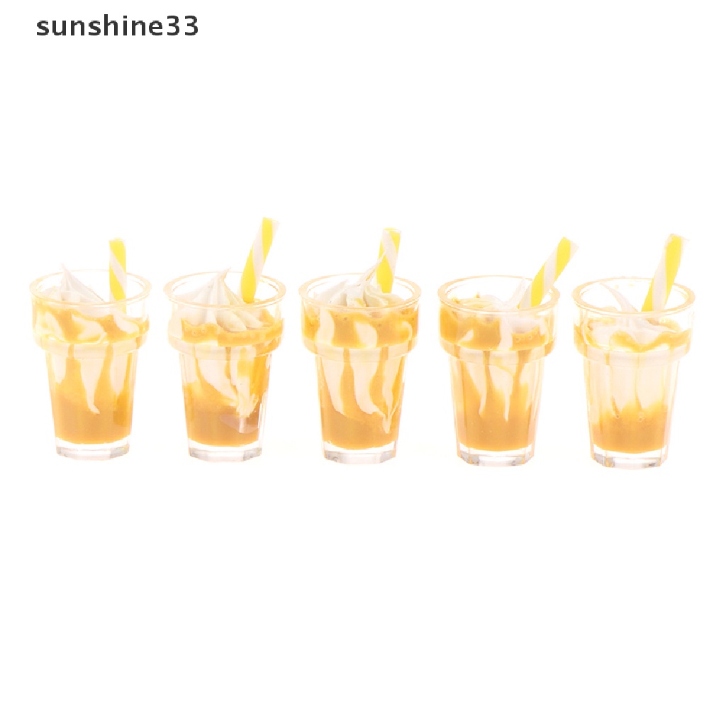 Bộ 5 Ly Kem / Trà Sữa / Đồ Chơi Búp Bê Cỡ 1 / 12