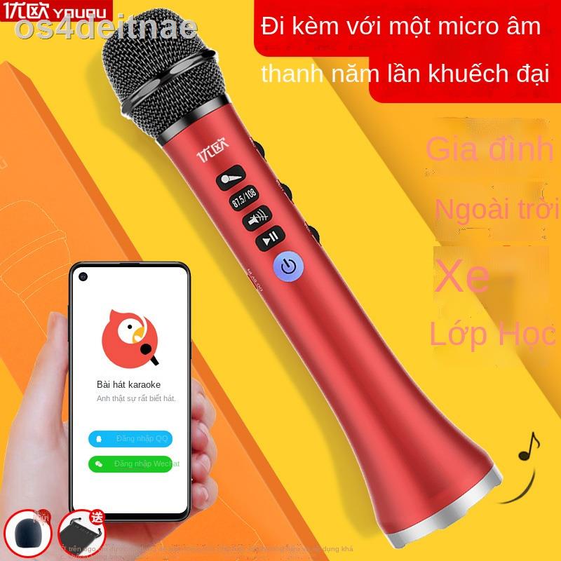 Youou K8 micro tích hợp âm thanh lớp hát loa bluetooth không dây FM ô tô KTV điện thoại di động truyền