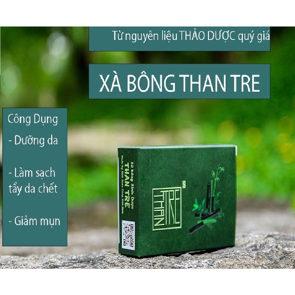 Xà Bông Sinh Dược Than Tre Giảm Mụn Lưng Tẩy Da Chết Dùng Cho Da Nhạy Cảm (Mẩn Ngứa, Mụn Nhọt,..) Massage Hiệu Quả