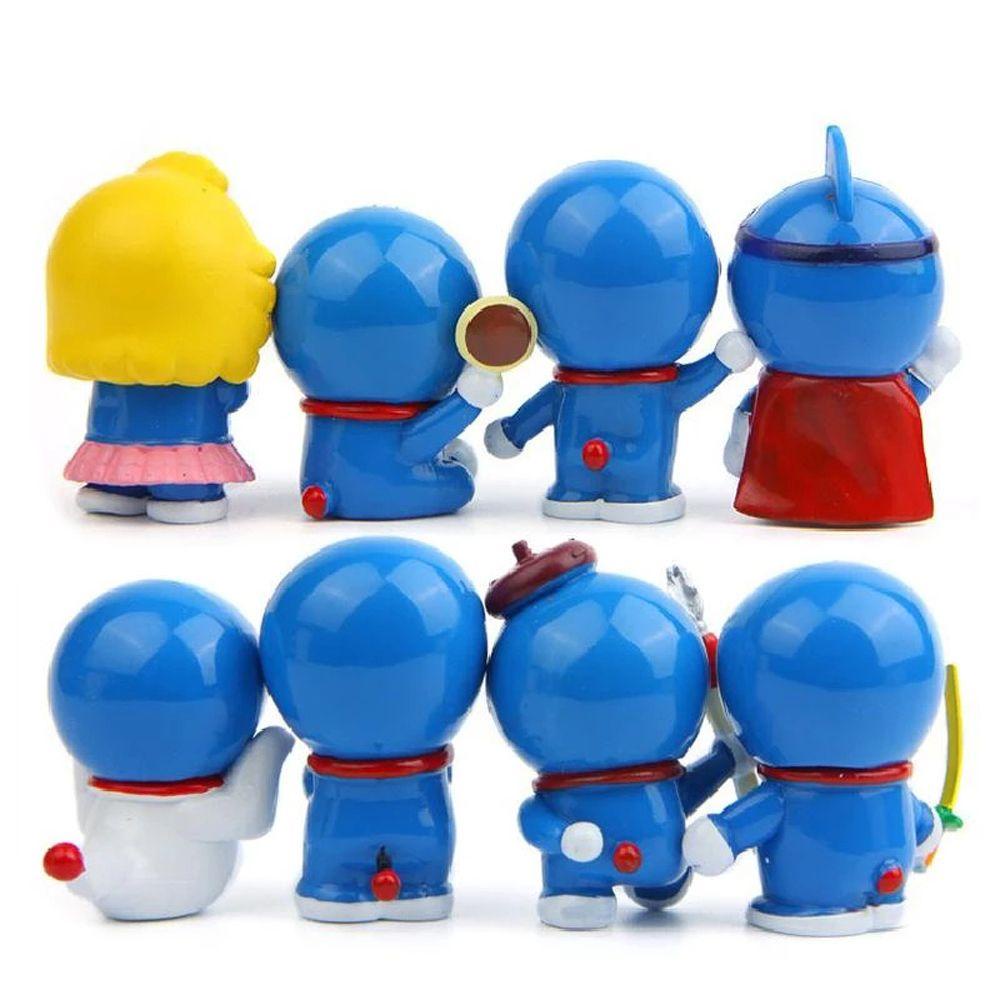 IVORY Bộ 8 Mô Hình Đồ Chơi Nhân Vật Hoạt Hình Doraemon Bằng PVC Dành Cho Trẻ Em