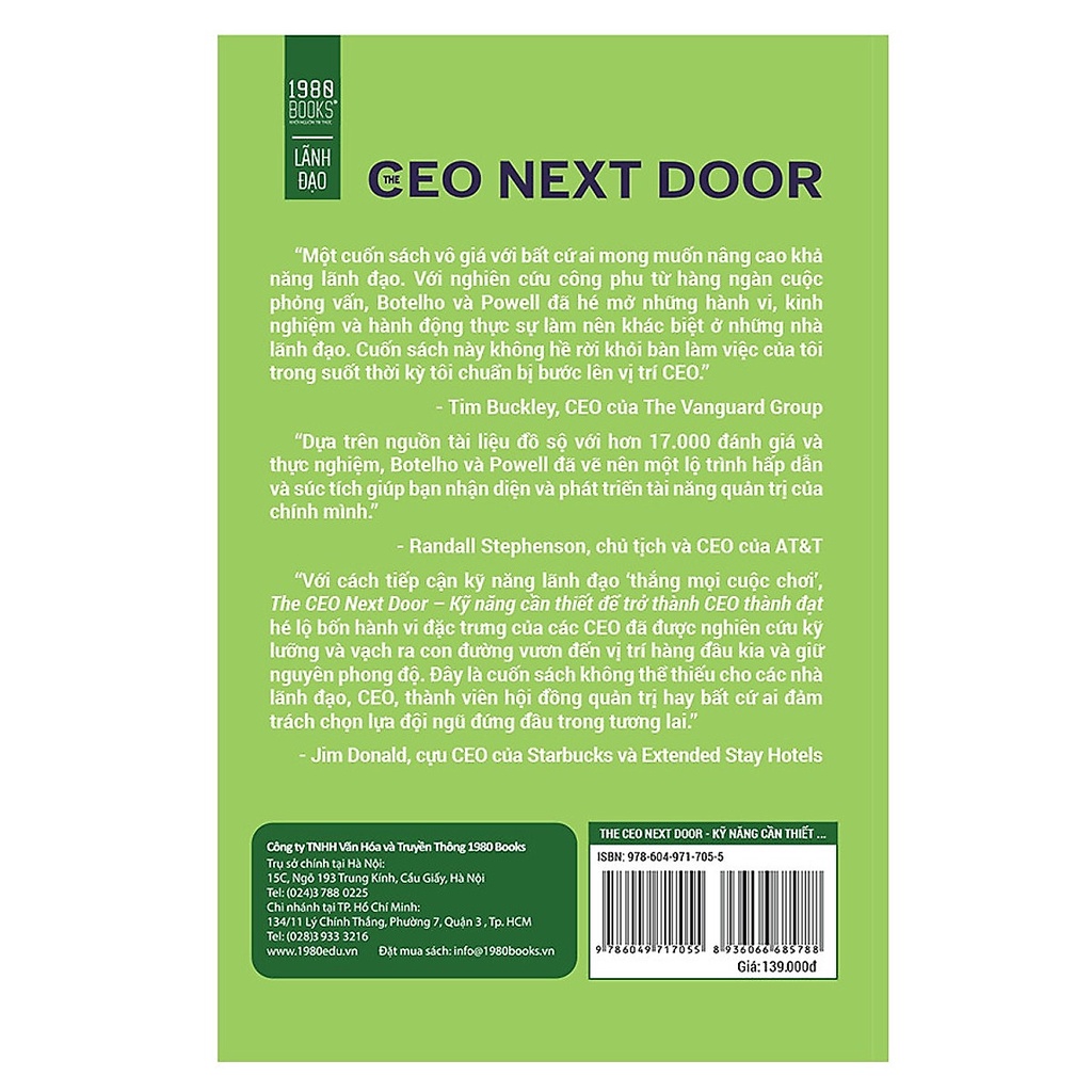 Sách - The CEO Next Door: Kỹ Năng Cần Thiết Để Trở Thành CEO Thành Đạt