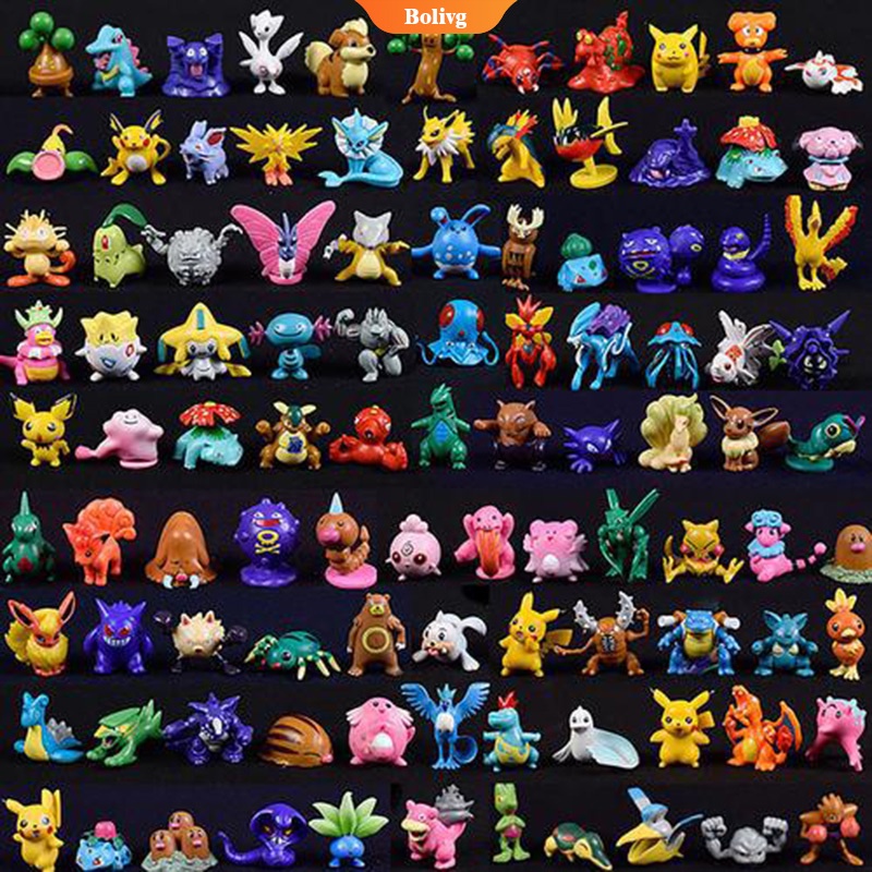 Set 24/144 mô hình nhân vật hoạt hình Pokemon mini vui nhộn làm quà tặng cho bé