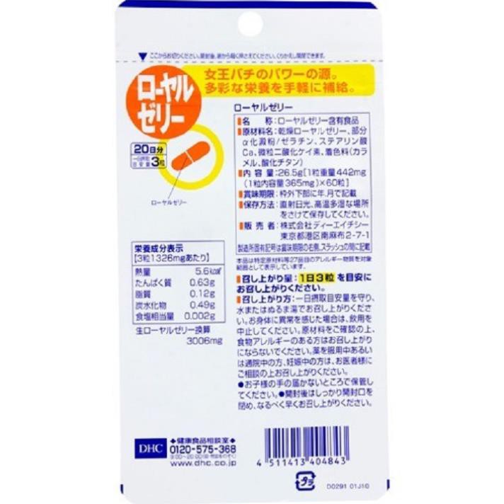 Sữa ong chúa Royal jelly Nhật bản 20 ngày làm đẹp da làm cơ thể trẻ trung khỏe mạnh, Bảo vệ sức khỏe