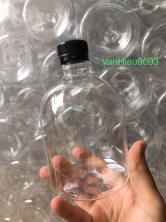 Combo 30 chai nhựa 500ml tròn mập nắp đen