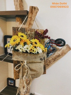 Tranh gỗ hoa lụa decor