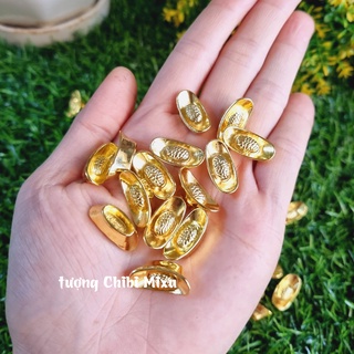 01 thỏi vàng Thần Tài kim loại size 20x10x7mm
