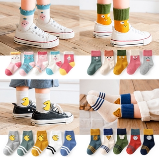 (Five pairs)Tất Trẻ Em Mùa Thu Và Mùa Đông Vớ Ống Bé Trai Và Bé Gái Vớ Sàn Hoạt Hình Vớ Trẻ Em Gian Hàng Bán Buôn Vớ Trẻ Em Mùa Xuân Và Mùa Thu