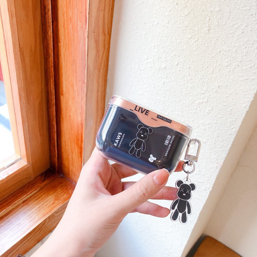 Vỏ Bảo Vệ Hộp Sạc Tai Nghe Sony WF-1000 XM3 Trong Suốt Họa Tiết Thỏ Tím Dễ Thương